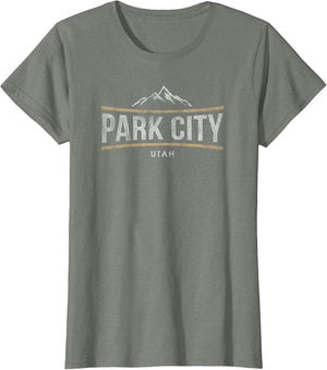 Vintage Park City Utah Mountain Forest Hiking Retro