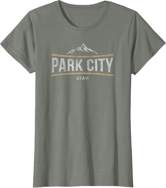 Vintage Park City Utah Mountain Forest Hiking Retro