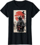 Samurai Grizzly Bear with Red Sun Japanese Ink Art Style