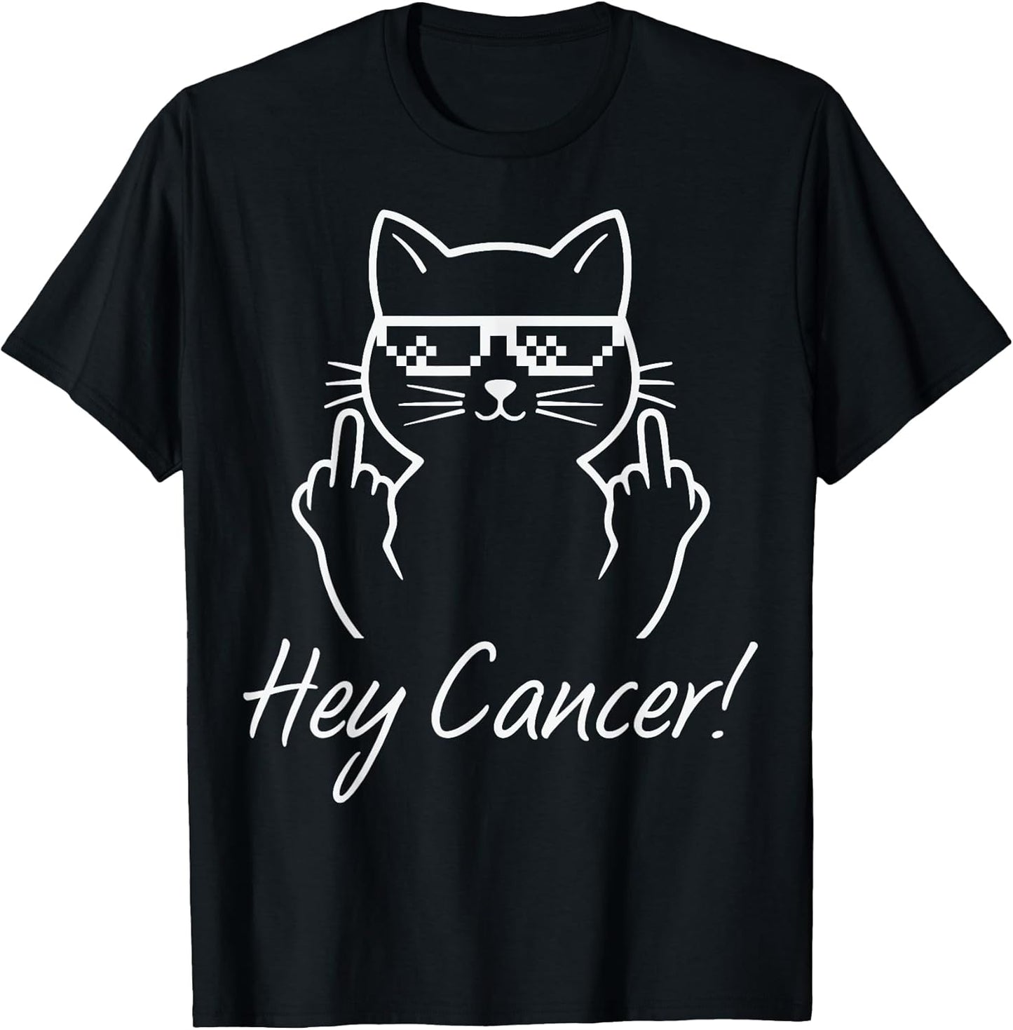 Hey Cancer FU Fuck Cancer Funny Cat Breast Cancer Awareness