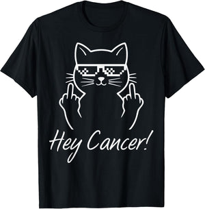 Hey Cancer FU Fuck Cancer Funny Cat Breast Cancer Awareness