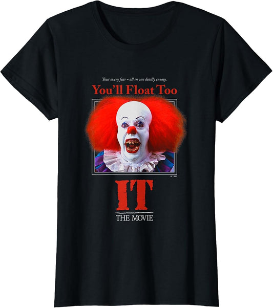 It Miniseries Pennywise You'll Float Too Retro Big Portrait