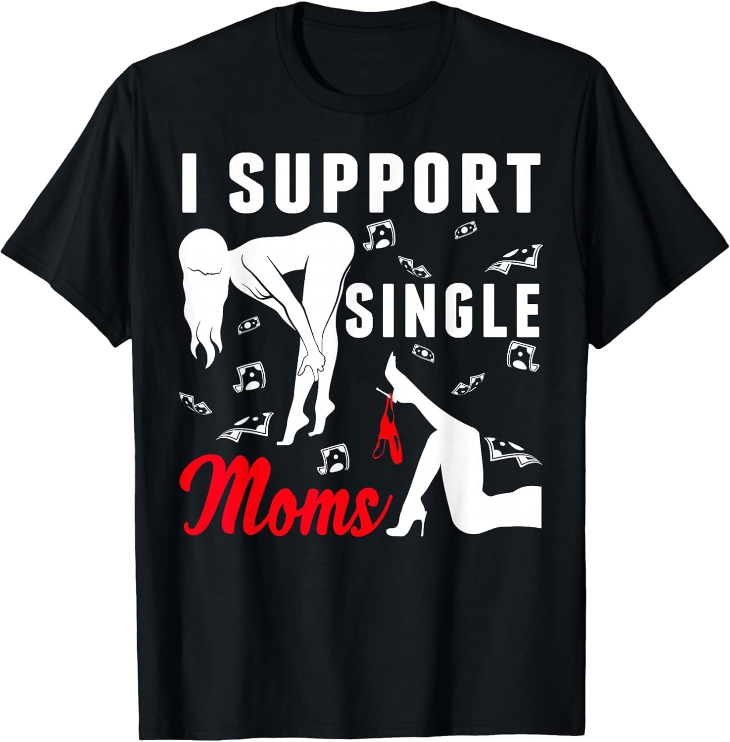 Offensive Rude Strip Club Party - I Support Single Moms