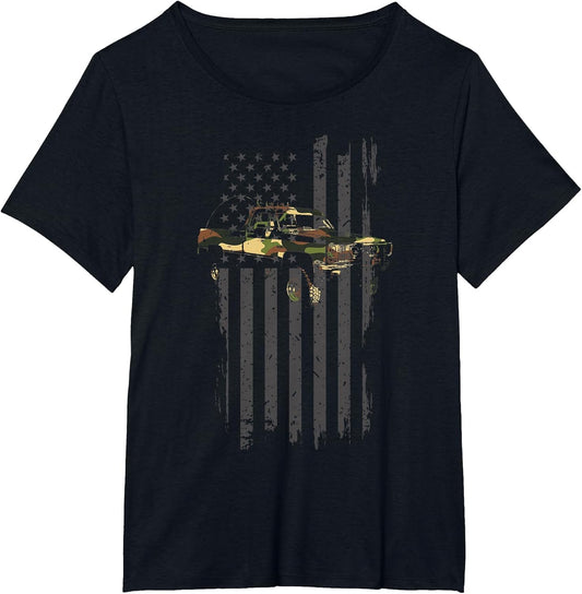 American Flag Camo Square Body Truck