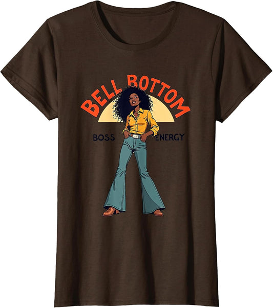 Bell Bottom Boss Energy 70s Retro Design