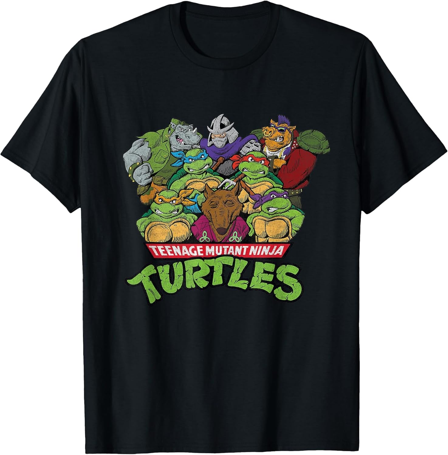 Retro TMNT Woodblock Villains & Heroes