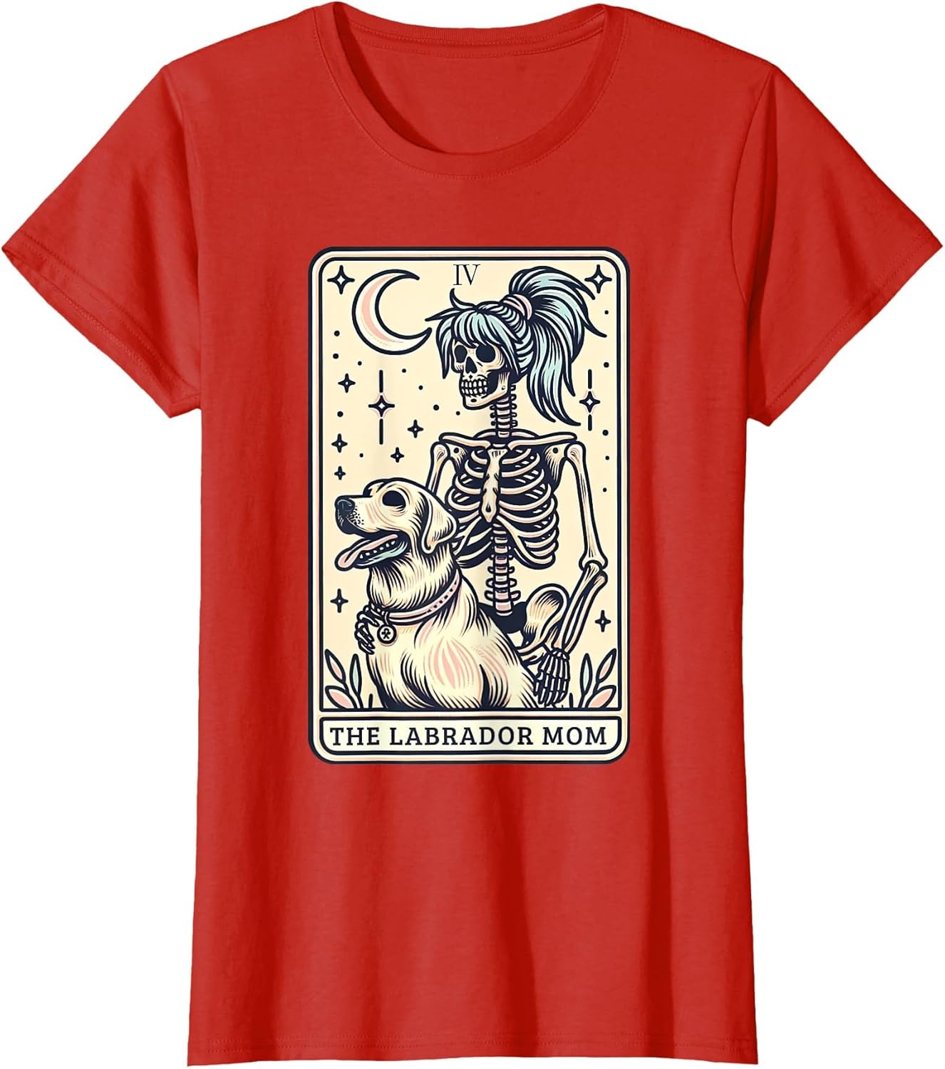 Yellow Labrador Mom Tarot Card Skeleton Lab Mom Witchy Vibes