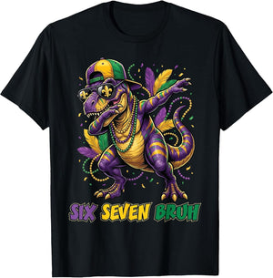 Mardi Gras 67 Bruh Meme Six Seven Dinosaur Mardi Gras 6 7