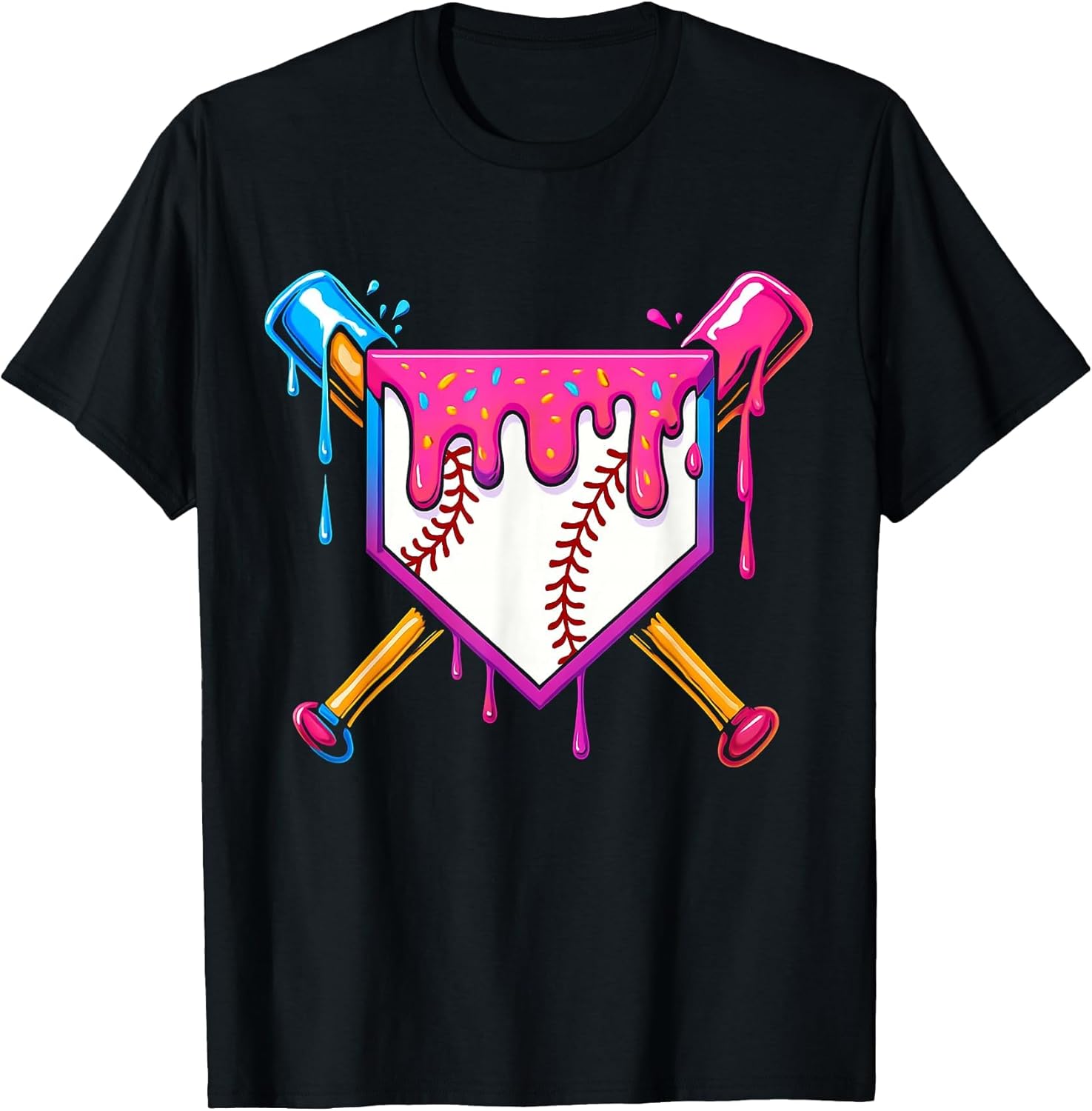 Ice Cream Baseball Drip Design for Cool Baseball Boys