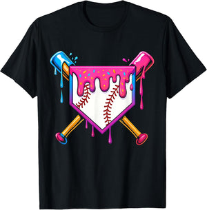 Ice Cream Baseball Drip Design for Cool Baseball Boys