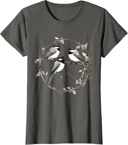 Black Capped Chickadee Geometric Patten Art,Cute Bird Lover