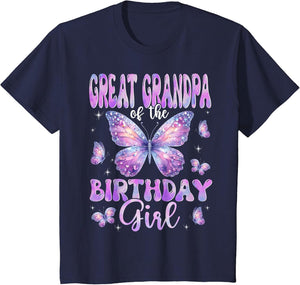 Great Grandpa of The Birthday Girl Butterfly Family Matching
