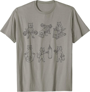 Funny Gym Cat Graphic Workout Weight Lifting Deadlift