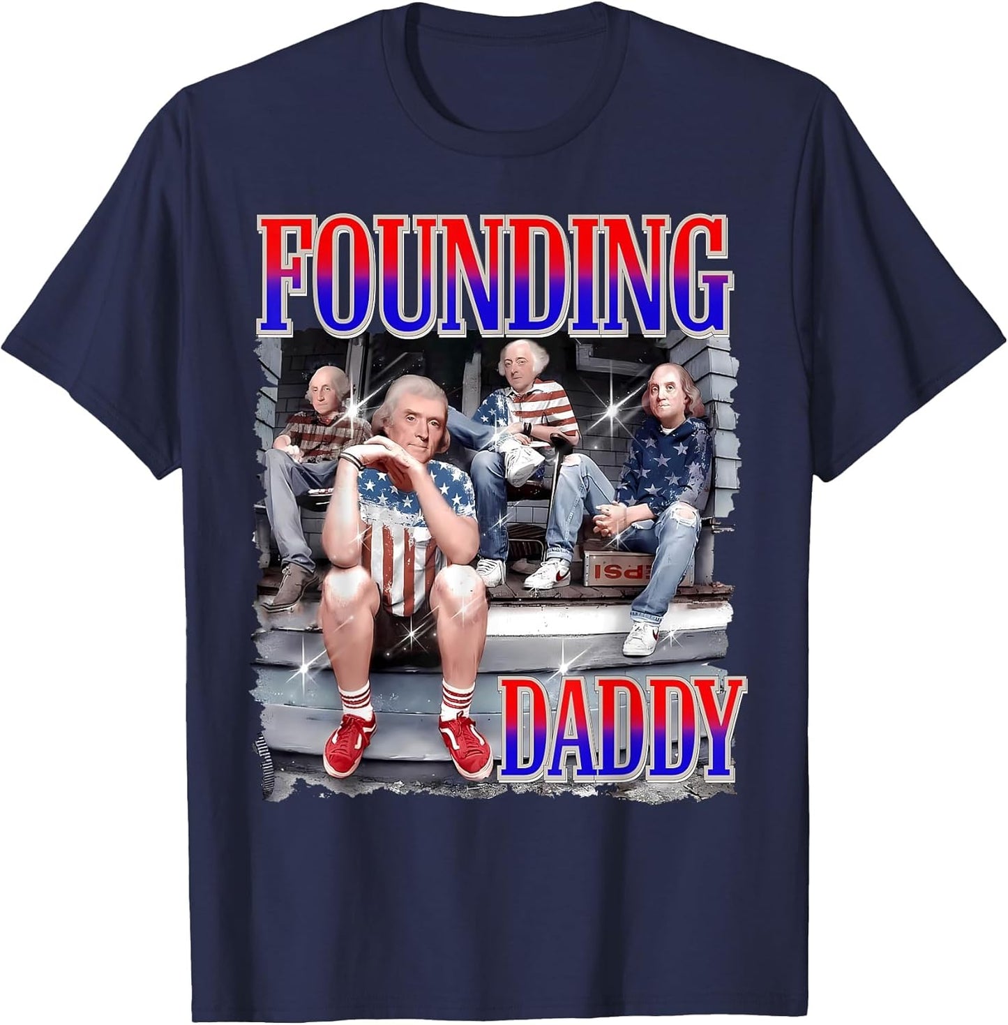 4th of July Shirt Founding Daddy George Washington 1776