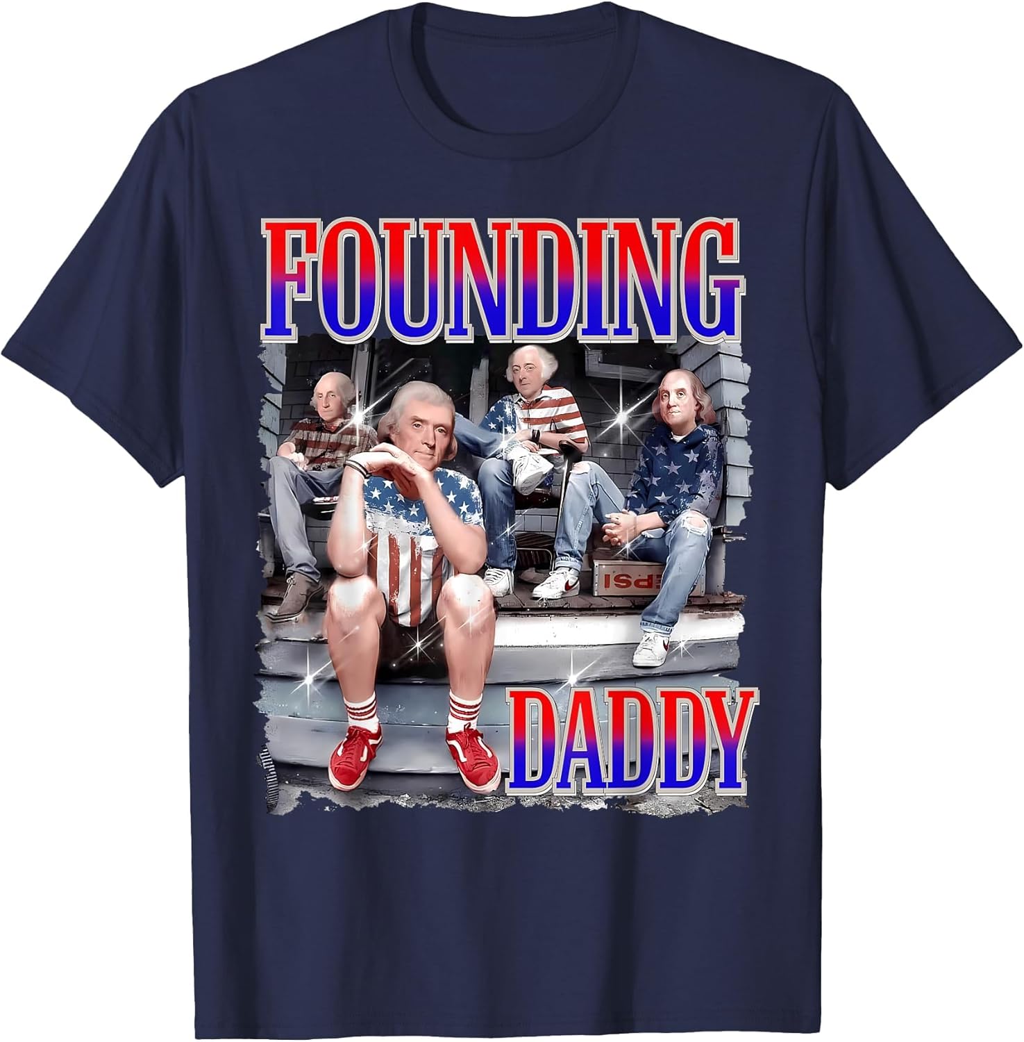 4th of July Shirt Founding Daddy George Washington 1776