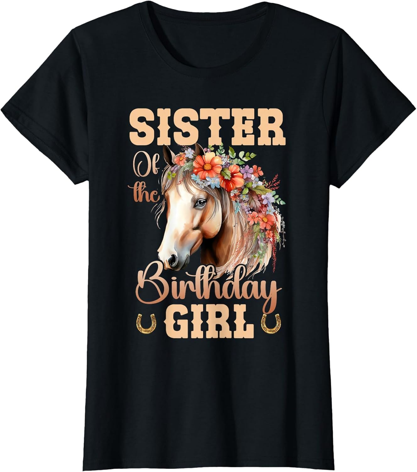 Cute Sister of The Birthday Girl Horse Family Party