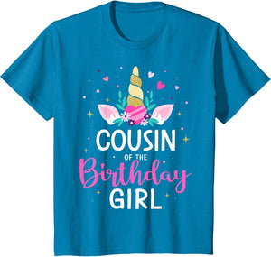 Cousin of The Birthday Girl Matching Family Unicorn Party