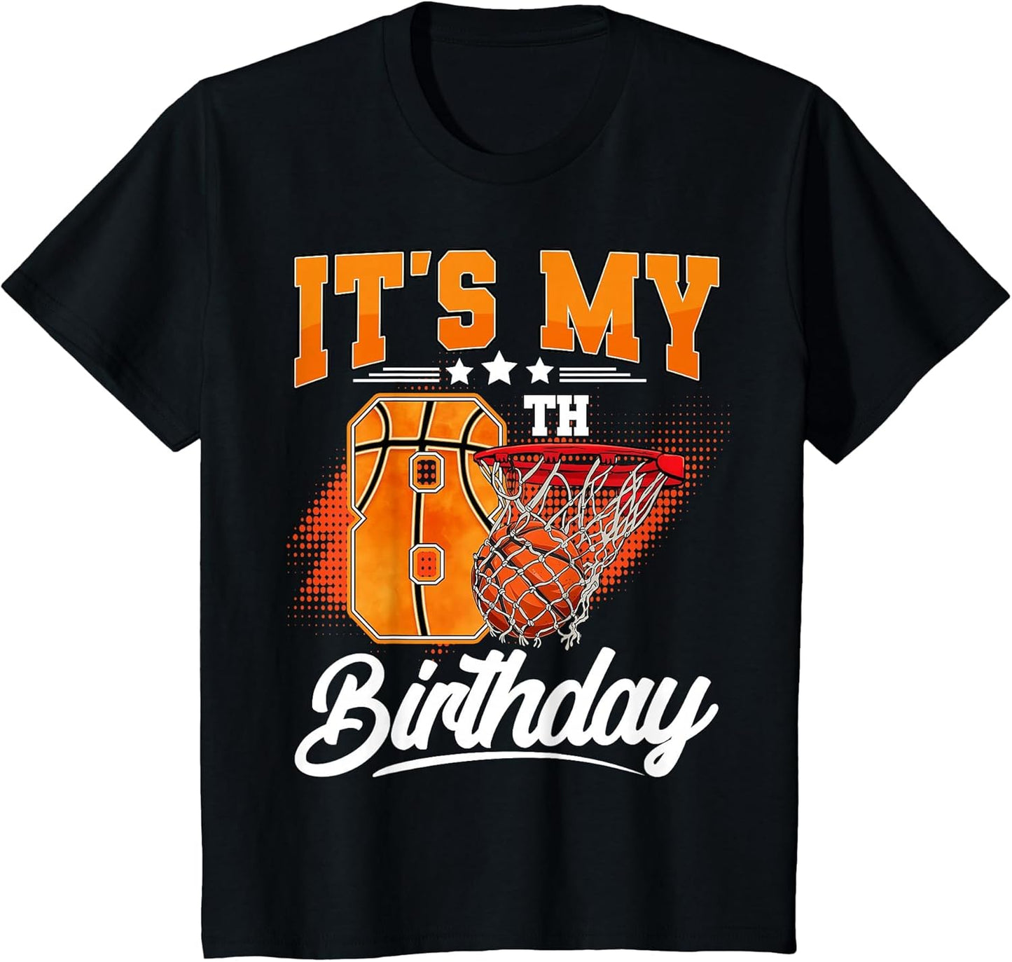 It's My 8th Birthday Boy Basketball 8 Year Old Bday Kids