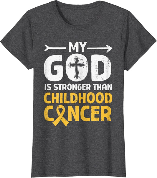 God Stronger Childhood Cancer Awareness Christian Religious