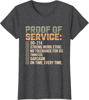 Proof of Service DD-214 Tinnitus Strong Work, Ethic Military