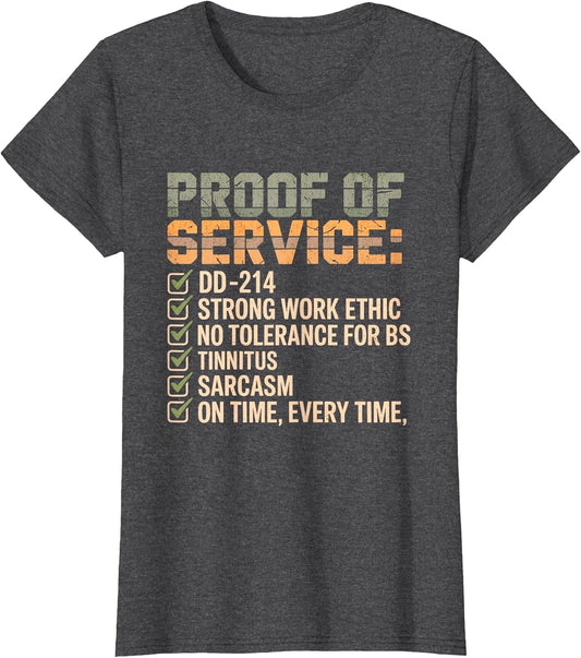Proof of Service DD-214 Tinnitus Strong Work, Ethic Military