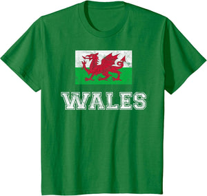 Wales Flag Vintage I Men Women Kids