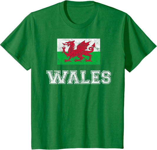 Wales Flag Vintage I Men Women Kids