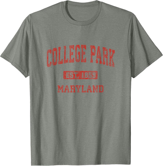 College Park Maryland MD Vintage Athletic Sports Design