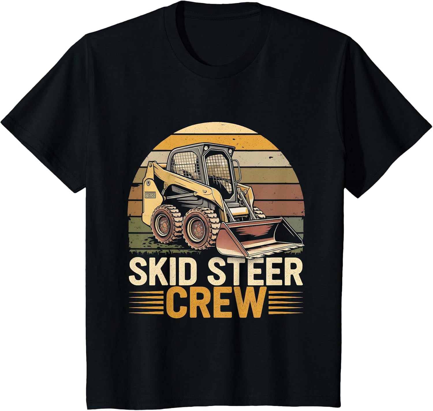 Retro Skid Steer Crew Vintage Heavy Equipment Operator
