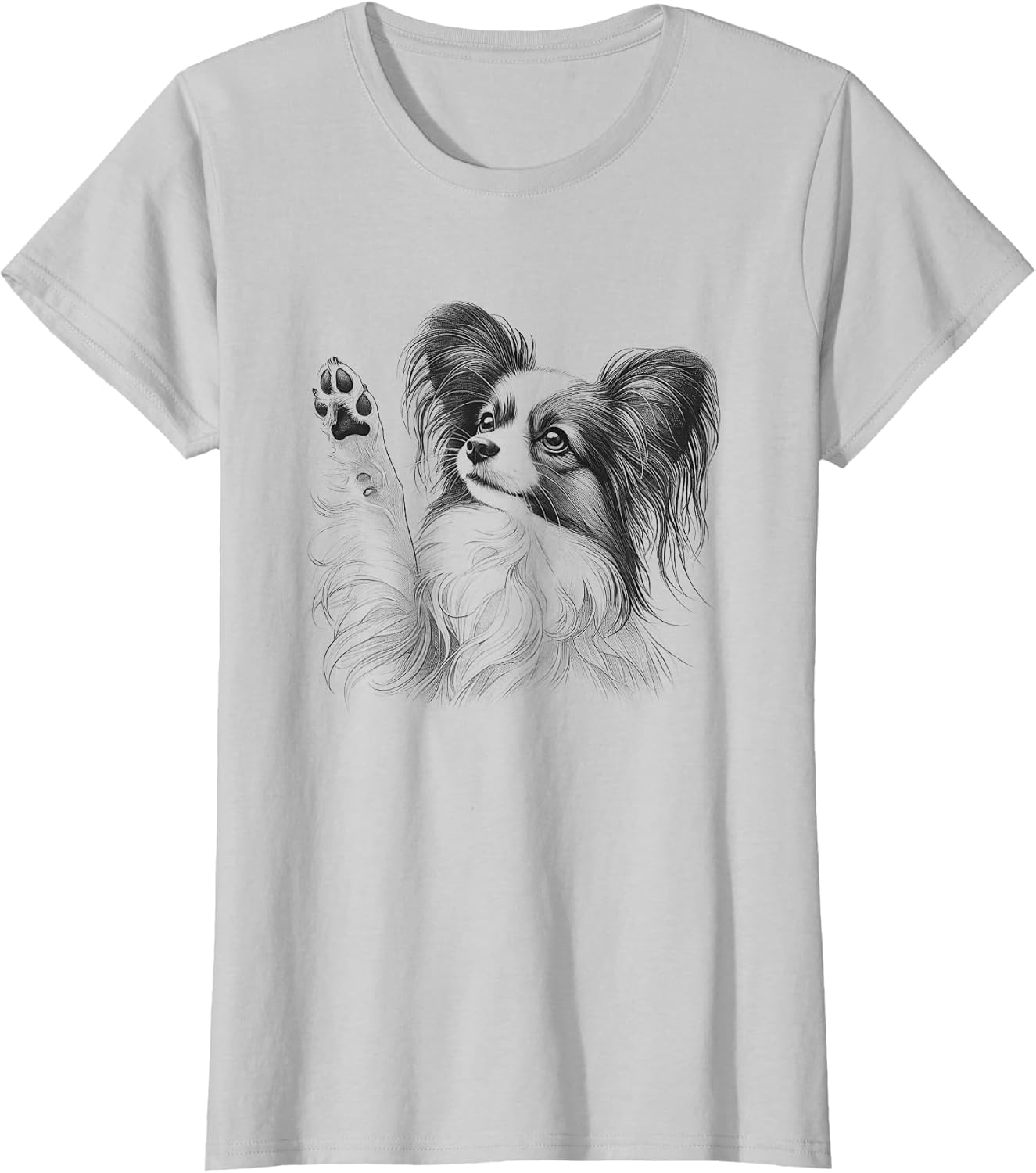 Papillon Dog Lover Raising Paw Design