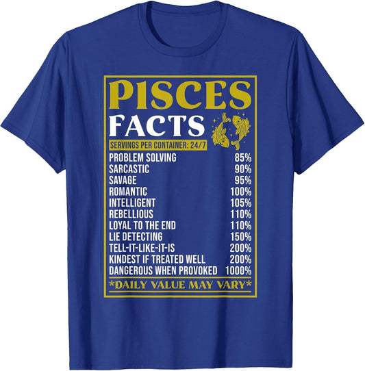 Pisces Zodiac Facts Design - Zodiac Facts Funny Pisces