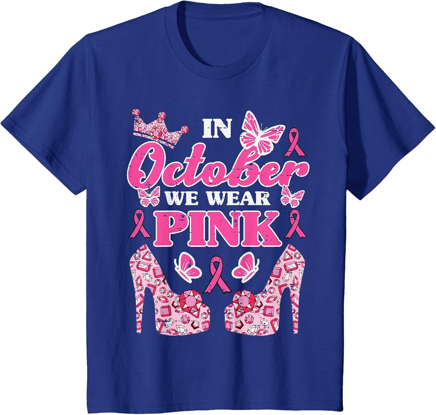 Breast Cancer High Heels October Wear Pink Girls Kids Women