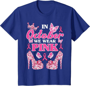 Breast Cancer High Heels October Wear Pink Girls Kids Women