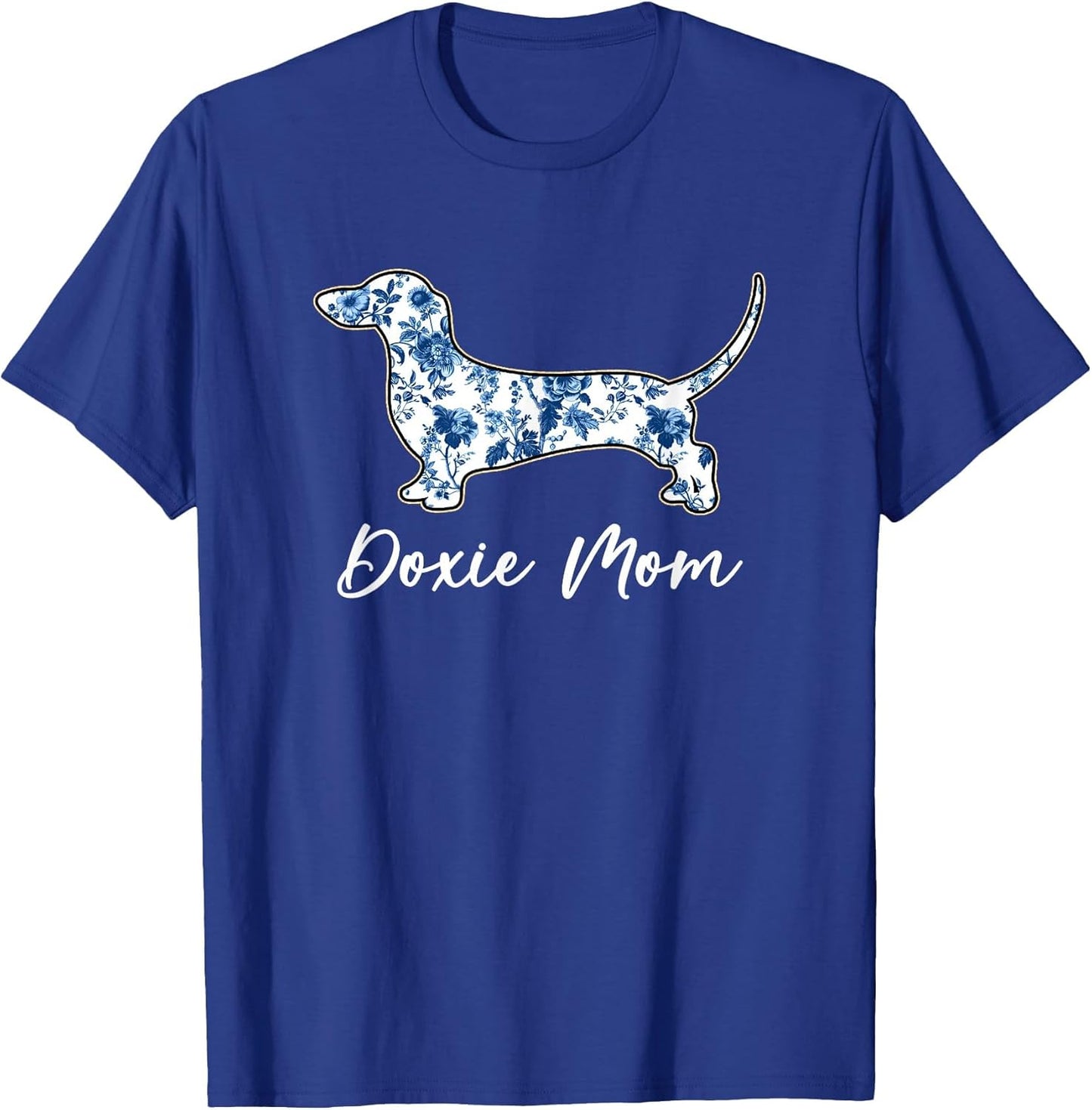 Dachshund Mom Doxie Dog Blue Chinoiserie Dog Lover Women