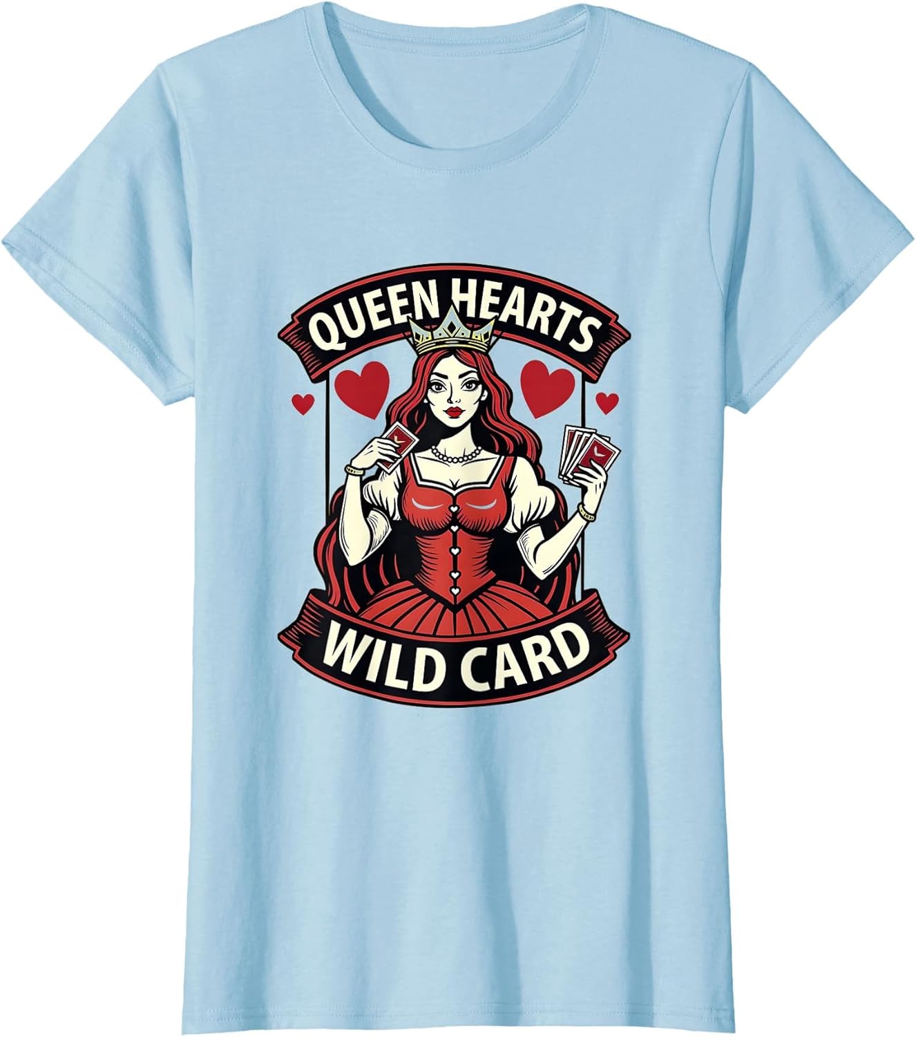 Queen Hearts Wild Card Playing Card Design