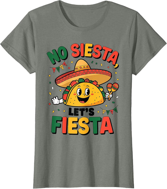 Funny No Siesta Let's Fiesta Cinco Mayo Taco Men Boy Toddler