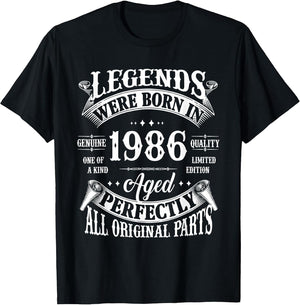 40th Birthday Shirt Vintage Born in 1986 40 Years Old B-Day