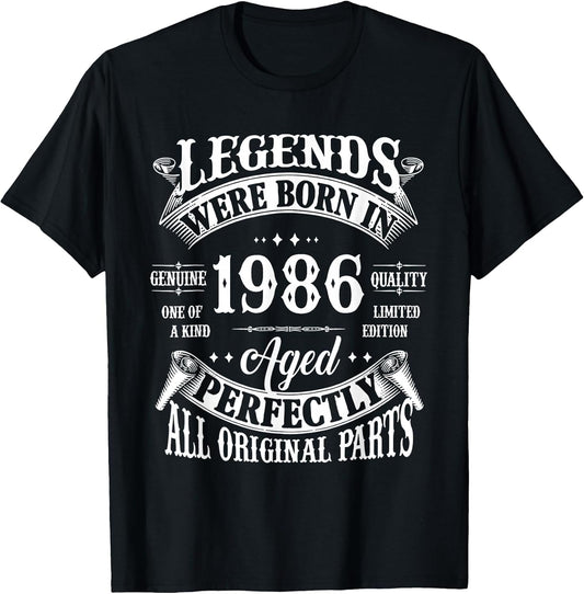 40th Birthday Shirt Vintage Born in 1986 40 Years Old B-Day