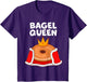 Bagel Queen in Cute Funny Cartoon for Bagel Lover Matching