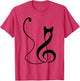 Music Note Inspired Cat Minimalist Music Lover Design
