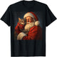 Santa Claus Hugs Kitten Cat Christmas Pajama Cute Cat Lover