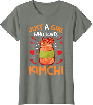 Just A Girl Who Loves Kimchi Funny Korean Asian Food Lovers