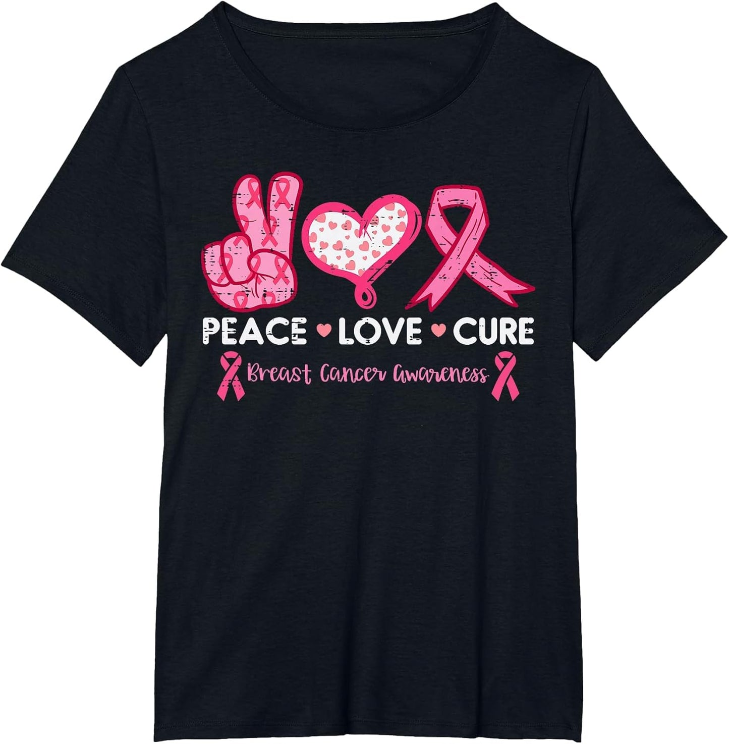 Peace Love Cure Breast Cancer Awareness Fight Survivor Women