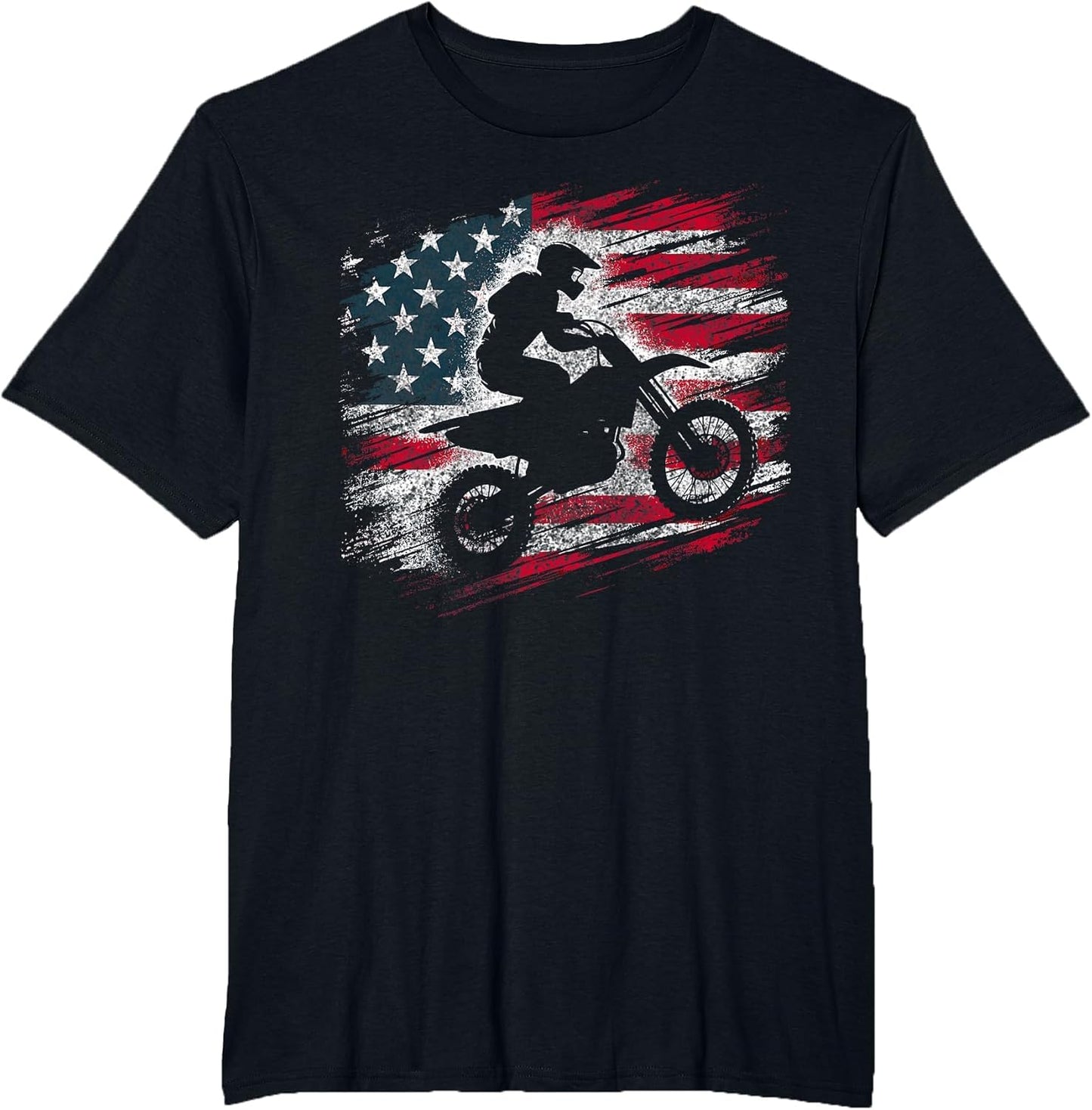 Motocross USA Dirt Bike American Flag