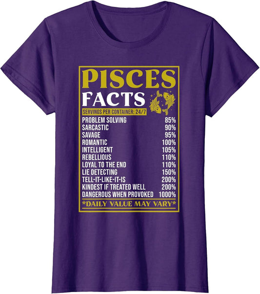 Pisces Zodiac Facts Design - Zodiac Facts Funny Pisces
