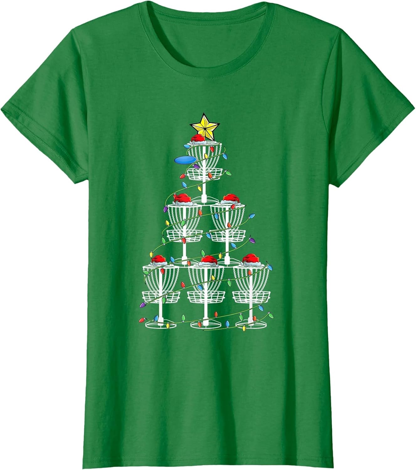 Xmas Stupid Tree Disc Golf Funny Frisbee Golf Player Basket
