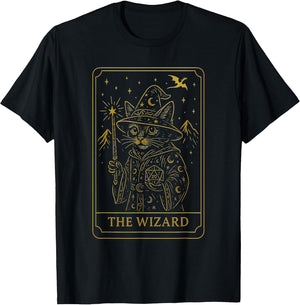 RPG Gamer Wizard D20 Dice Nerdy Geek Cat Men Women Kids