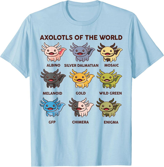Kawaii Axolotl Type of The World Toddler Boy Girl Cute Funny