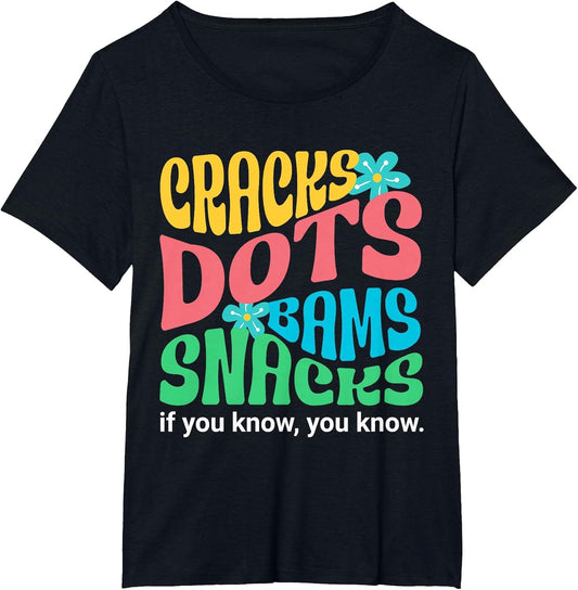 Retro Mahjong Cracks Dots Bams Snacks, Women Groovy Floral
