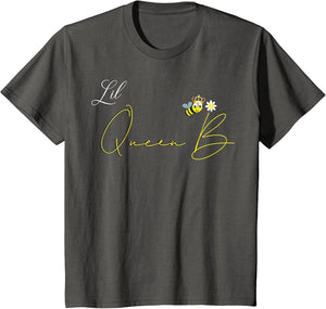Kids Lil Queen B Shirt Bee Top Graphic Funny